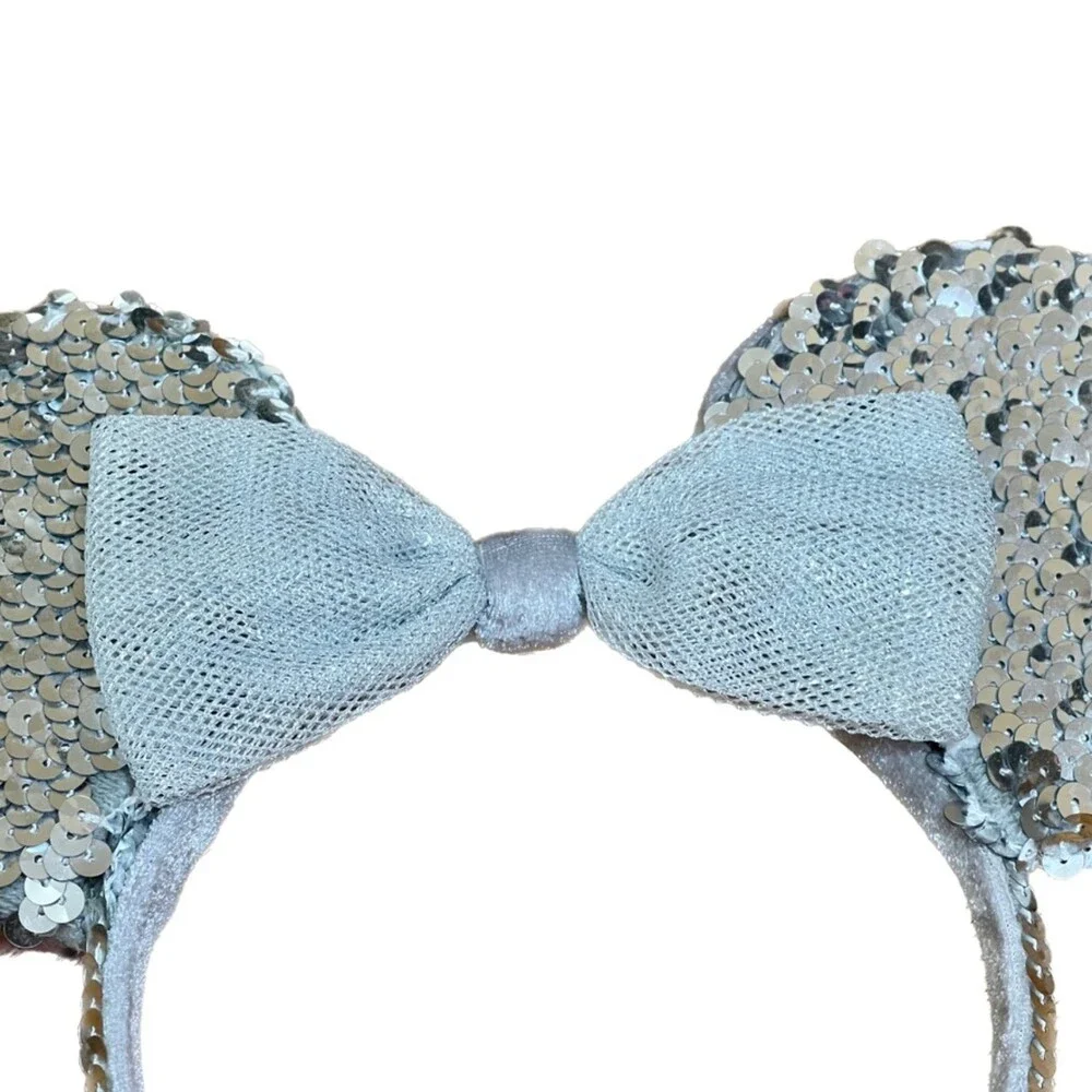 Y2K Silver Sequin Minnie Ears